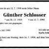 Schlosser Guenther 1939-1990 Todesanzeige